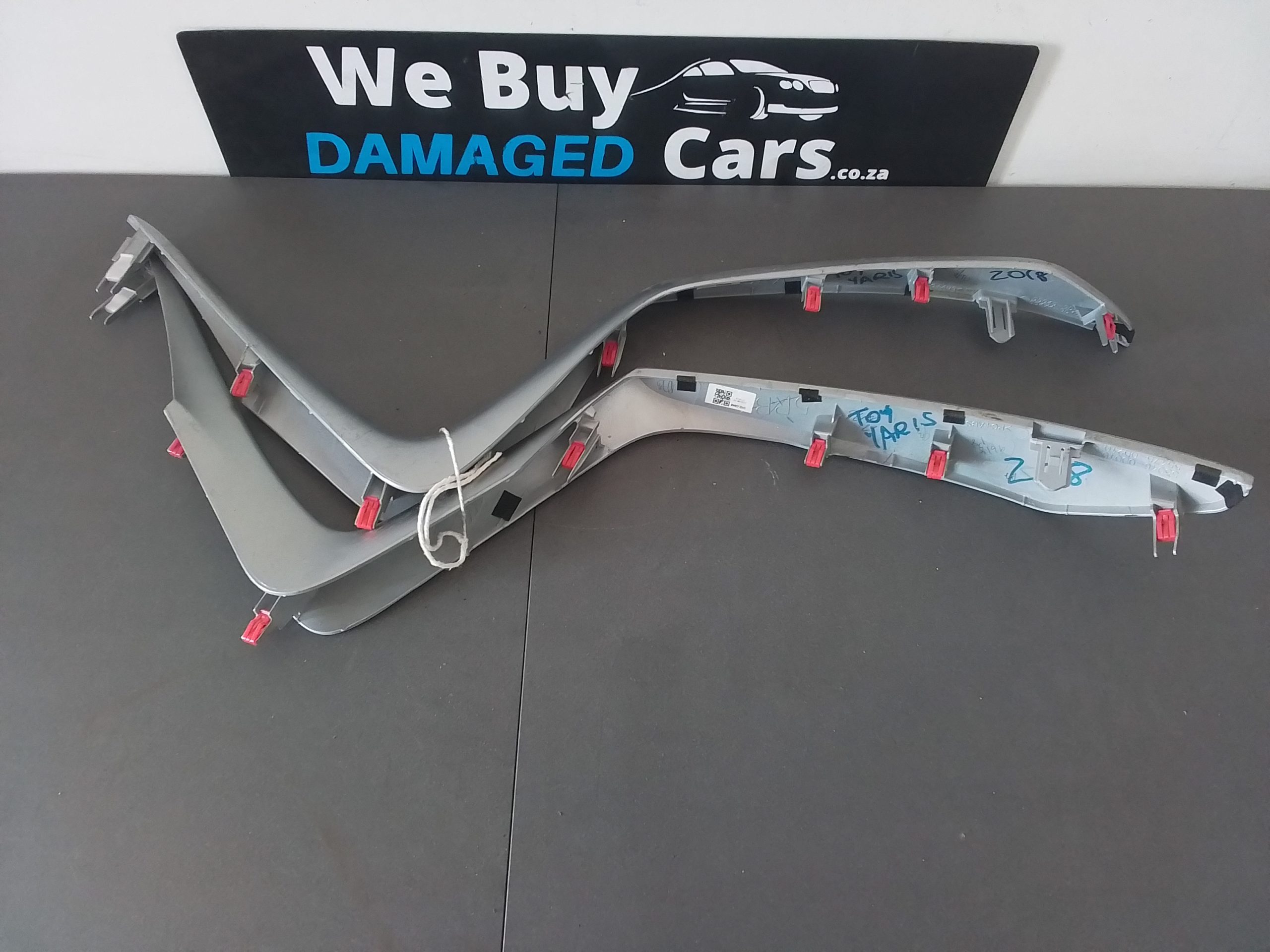 Toyota Yaris Silver Middle Console Trimmings (Pair) 2018 OEM
